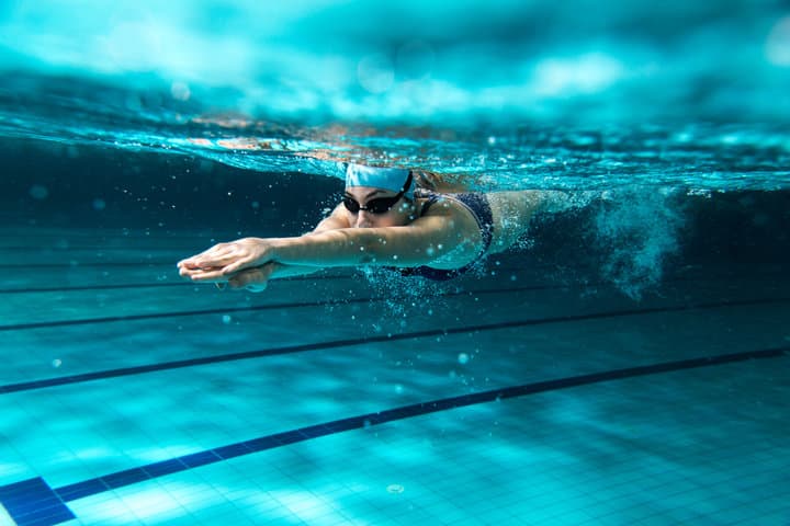 Swimmer in pool