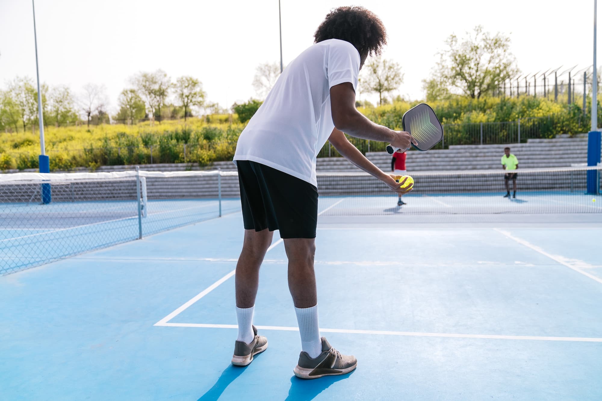 Tennis player in action